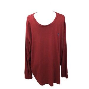 Polo By Ralph Lauren Mens Long Sleeve Shirt Burgundy 2XL 100% Cotton